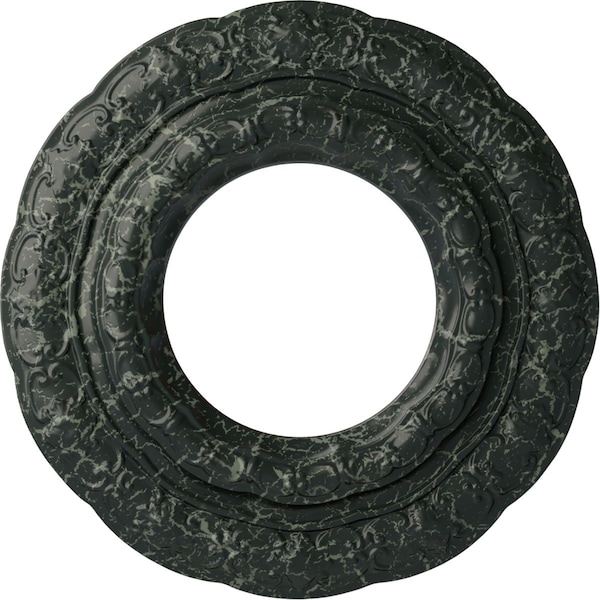 Ekena Millwork Lisbon Ceiling Medallion (Fits Canopies up to 7"), 15 3/8"OD x 7"ID x 1"P, Painted Turtle Crackle CM15LIPTC - main